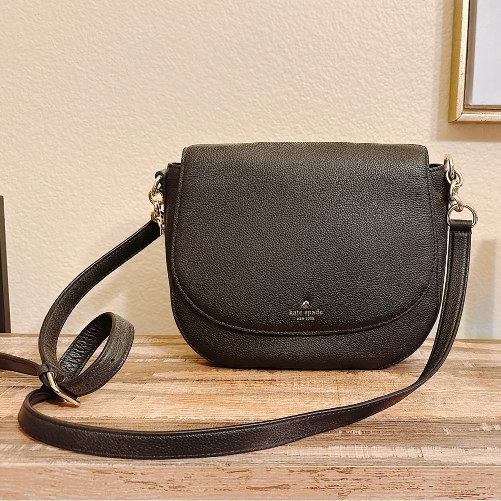 NWT Kate Spade Black Leather Saffron Bag